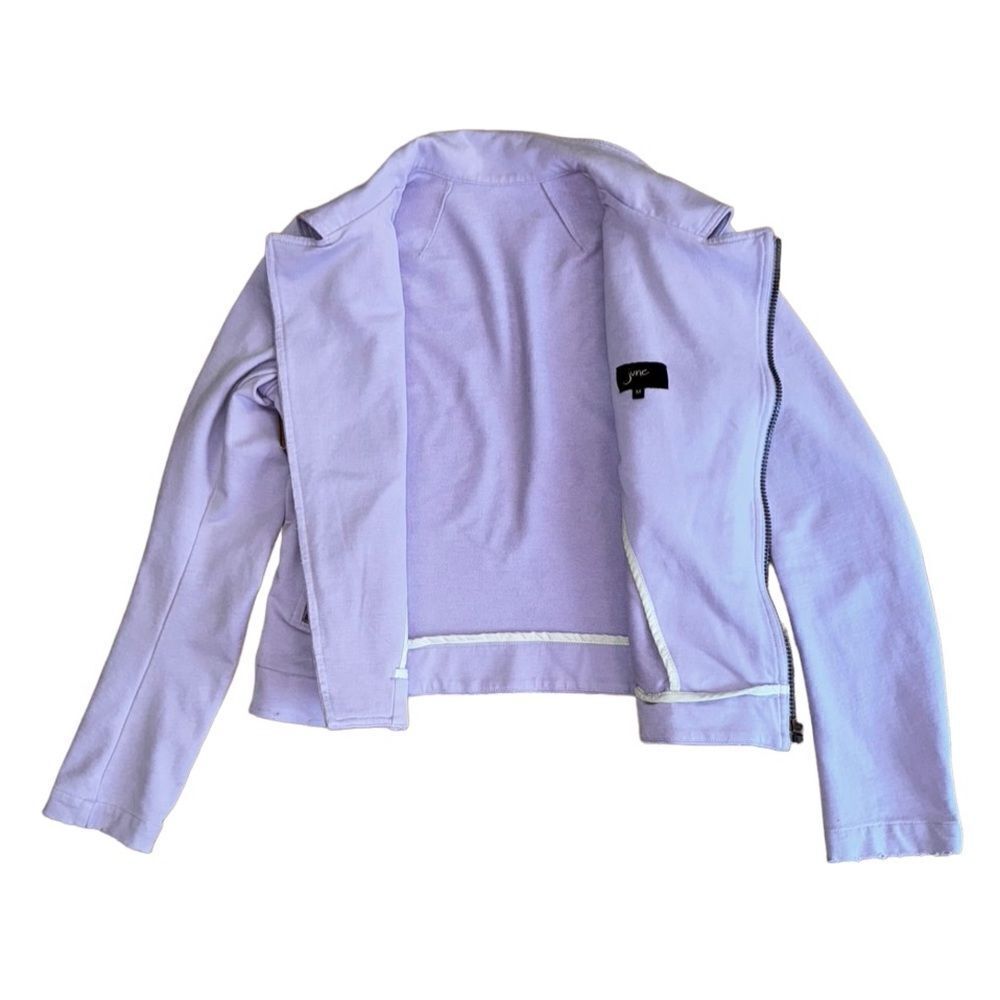 REVOLVE June Distressed Stretch Moto Jacket in Lavender - Size Medium - Picture 4 of 7